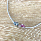 Silver 925 Car Hitch Assembly Charm Bead Pendant Fit Bracelets DIY Fine