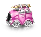 Silver 925 Car Hitch Assembly Charm Bead Pendant Fit Bracelets DIY Fine