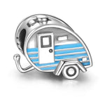 Silver 925 Car Hitch Assembly Charm Bead Pendant Fit Bracelets DIY Fine