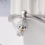 Silver 925 Cat Dog Charm Bead Pandent for Bracelets DIY Sterling Jewelry