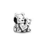 Silver 925 Cat Dog Charm Bead Pandent for Bracelets DIY Sterling Jewelry