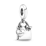 Silver 925 Charm Earphone Bike Bag Bead Pendant for Bracelets DIY