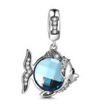 Fish turtle Charm Bead Pendant for Bracelet DIY in Silver 925
