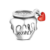 925 Silver Honey Jar Girl Cup Charm Bead Pendant for Bracelet DIY