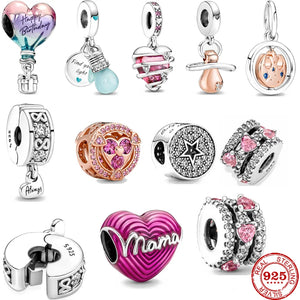Hotair balloon Charm Bead Pendant Fit Bracelet DIY Fine Sterling Jewelry