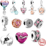 Hotair balloon Charm Bead Pendant Fit Bracelet DIY Fine Sterling Jewelry