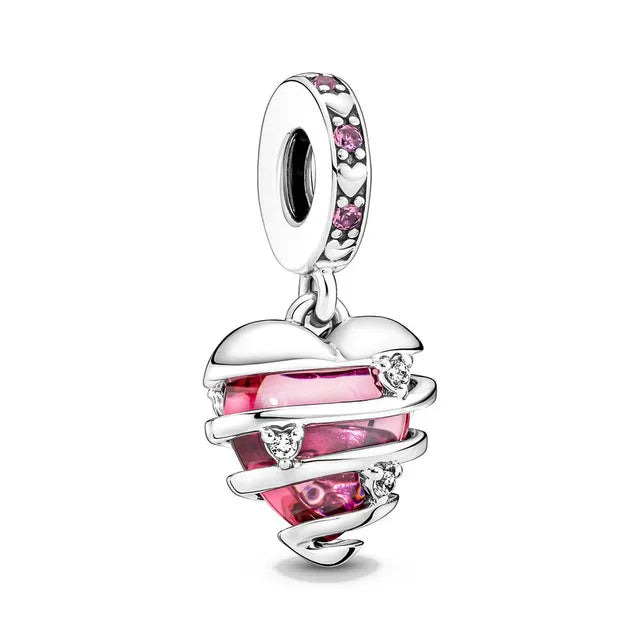 Hotair balloon Charm Bead Pendant Fit Bracelet DIY Fine Sterling Jewelry