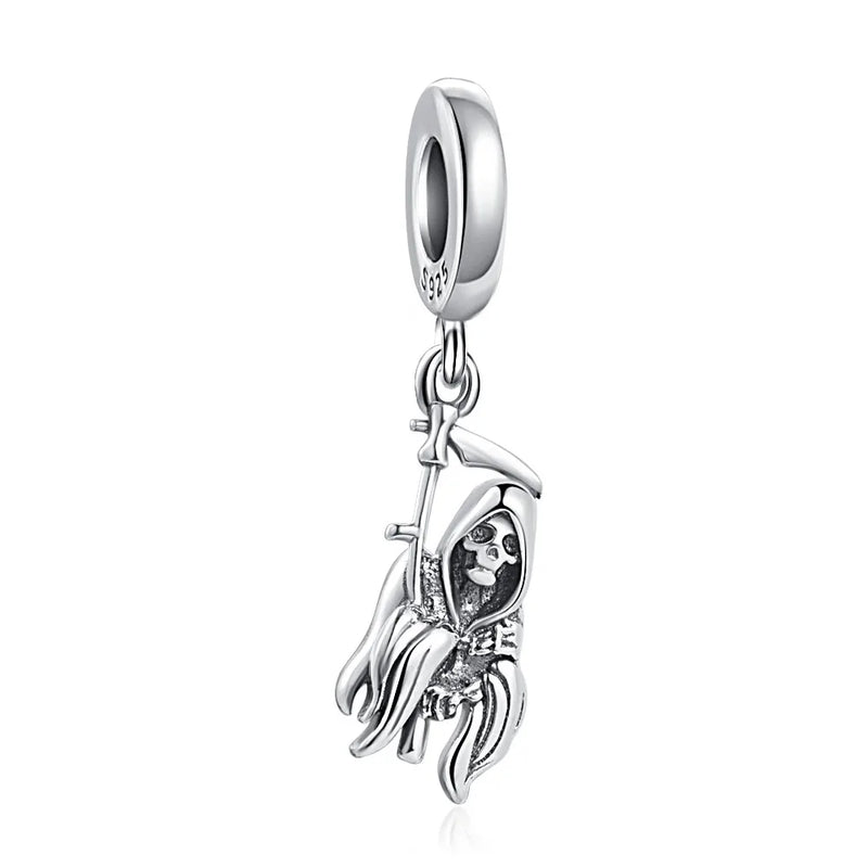 Silver 925 Lung Football Skeleton Bead Pendant Fit Bracelets DIY Fine Sterling