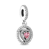 Sterling Silver Love Hot Air Balloon Bead Pendant for Bracelets DIY
