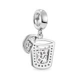 Silver 925 Owl Hot Air Balloon Charm Bead Pandent