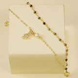 Turquoise Chain Personalized Bear Zircon Bracelet for Women