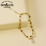 Turquoise Chain Personalized Bear Zircon Bracelet for Women