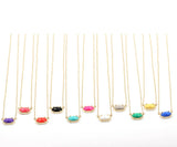 Summer Colored Resin Oval Necklace Pendants
