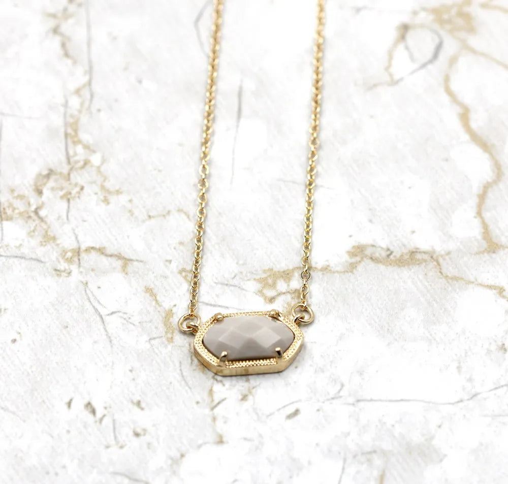Summer Colored Resin Oval Necklace Pendants