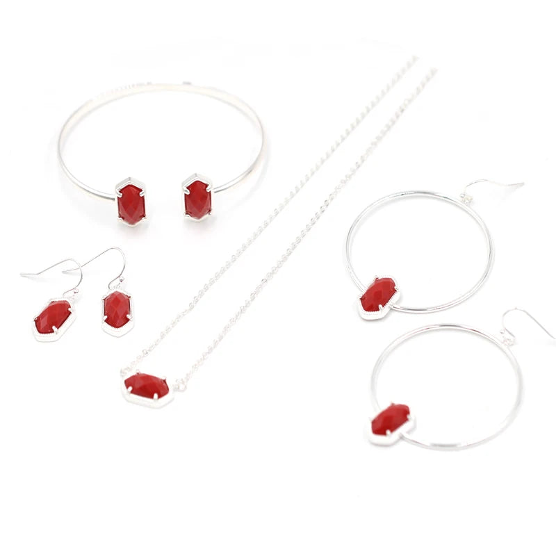 Summer Colored Resin Oval Necklace Pendants