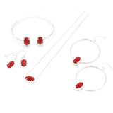 Summer Colored Resin Oval Necklace Pendants