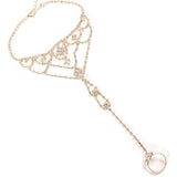 Bohemian Rhinestone Ring Foot Chain Beach Party Crystal Ankle Jewelry
