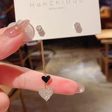 Unique Personality Tassel Peach Heart Earrings Party Jewelry Gift