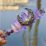 Bridal Crystal Moon Crown Tiara Hair Jewelry Headband