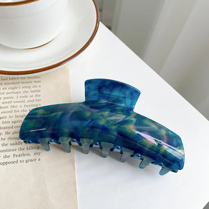 Retro Acetate Hair Clip Claw Marbling Large Size Accessory