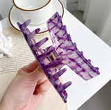 Retro Acetate Hair Clip Claw Marbling Large Size Accessory