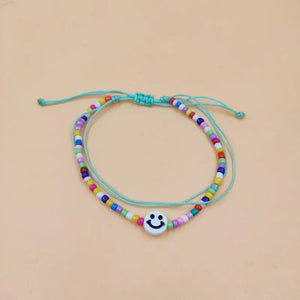 Bohemia Beads Smiling Face Bracelet Flowers Bracelet