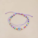 Bohemia Beads Smiling Face Bracelet Flowers Bracelet