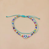 Bohemia Beads Smiling Face Bracelet Flowers Bracelet
