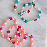 Bohemia Beads Smiling Face Bracelet Flowers Bracelet