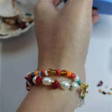 Bohemian Double Layer Stone Beads Bracelet