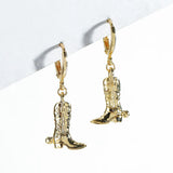 Women Silver Western Cowgirl Earring Cowboy Accessories Metal Drop Earring