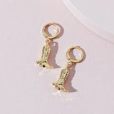Women Silver Western Cowgirl Earring Cowboy Accessories Metal Drop Earring