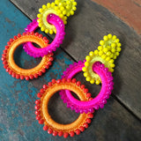 Bohemia Style Long Beaded Silk Earrings