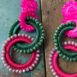 Bohemia Style Long Beaded Silk Earrings