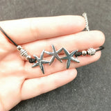 Bohemia Sea Stars Beads Leather Rope Anklet