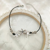 Bohemia Sea Stars Beads Leather Rope Anklet