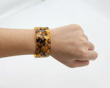 Bohemian Leopard Resin Open Cuff Bracelets