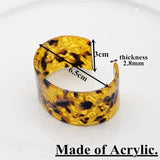 Bohemian Leopard Resin Open Cuff Bracelets