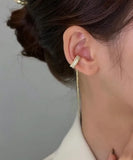 Zircon C Shape Tassel Ear Cuff No Piercing Earrings