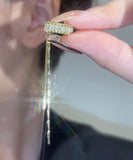 Zircon C Shape Tassel Ear Cuff No Piercing Earrings