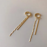 Zircon C Shape Tassel Ear Cuff No Piercing Earrings