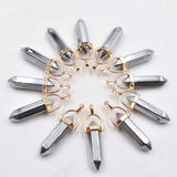 Natural Stone Pillar Point Pendulum Healing Pendants 24pcs