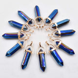 Natural Stone Pillar Point Pendulum Healing Pendants 24pcs