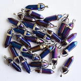 Natural Stone Pillar Point Pendulum Healing Pendants 24pcs
