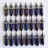 Natural Stone Pillar Point Pendulum Healing Pendants 24pcs