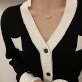 925 Silver Bead Necklace Women Clavicle Chain Jewelry