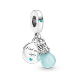 925 Silver Parrot Chameleon Charm Bead Pendant Women Jewelry DIY