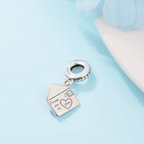 925 Silver Pansy Flower Envelope Dangle Charms for Bracelets