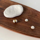 French Baroque Pearl Ear clip Magnet Earrings