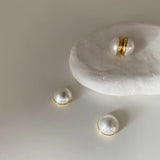 French Baroque Pearl Ear clip Magnet Earrings